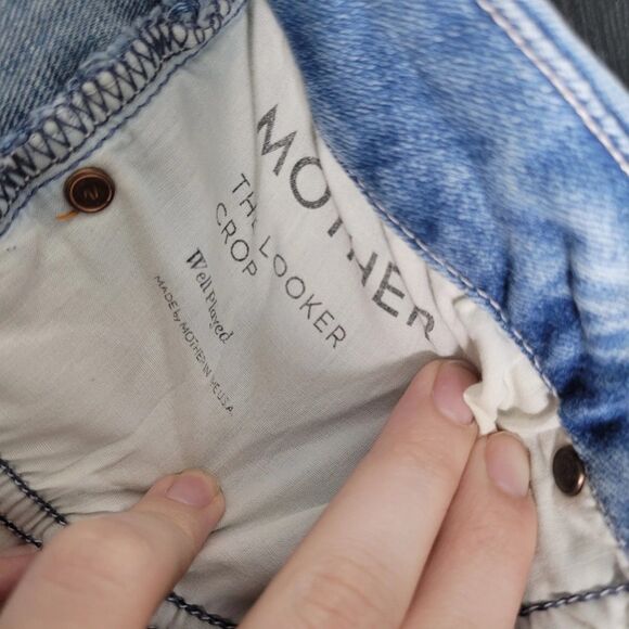 Mother Jeans Size 30 The Looker Crop Skinny Jeans - Picture 4 of 5